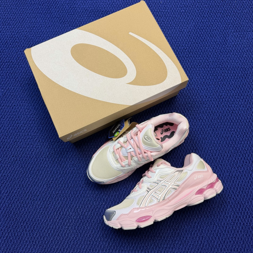 亚瑟士ASICS GEL-NYC系列 复古休闲鞋第10色:1203A571-100 白粉尺码：36-46