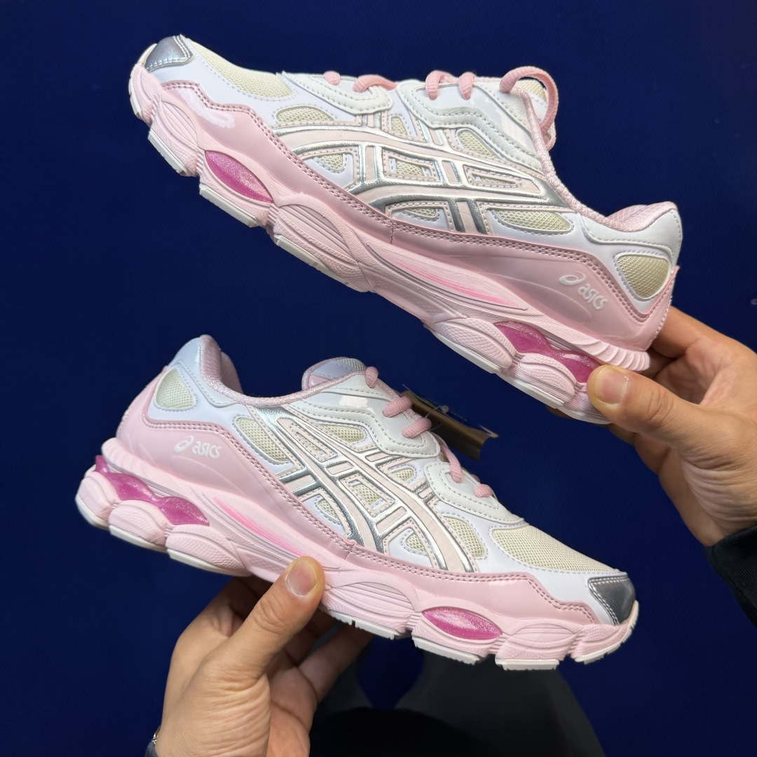 亚瑟士ASICS GEL-NYC系列 复古休闲鞋第10色:1203A571-100 白粉尺码：36-46