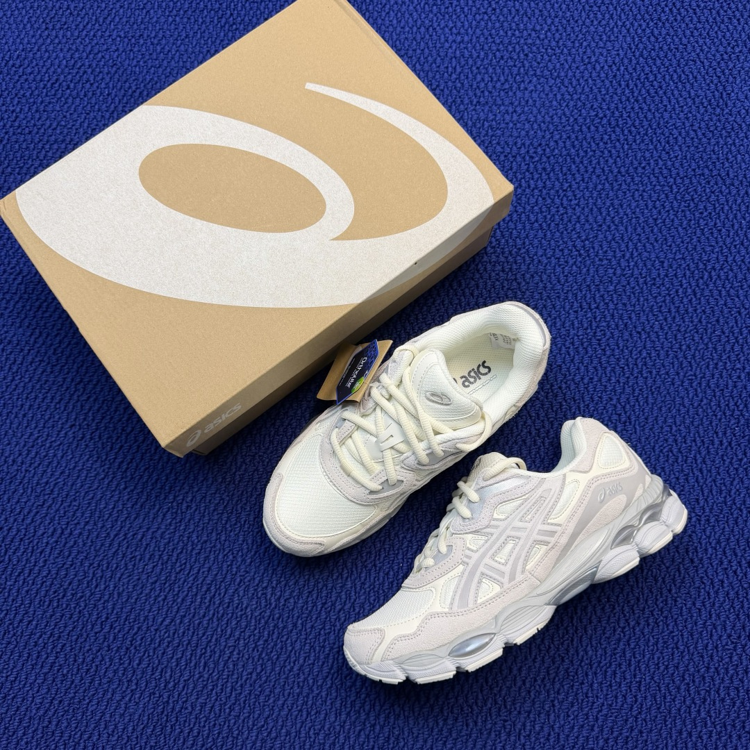 亚瑟士ASICS GEL-NYC系列 复古休闲鞋第11色:1203A739-100白灰尺码：36-46带