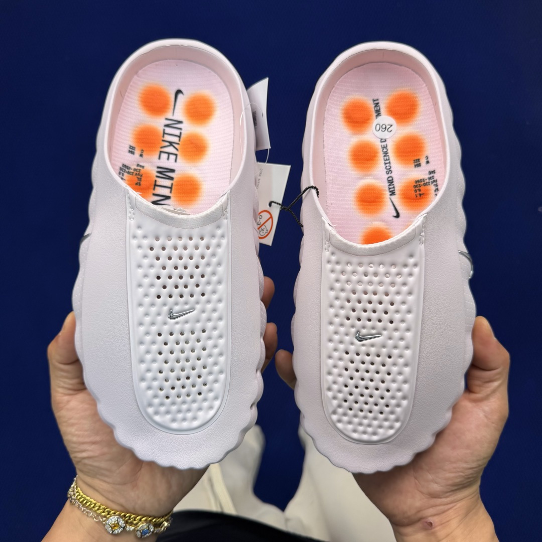RL正确版出货‼️Nike Mind 001拖鞋 珍珠粉神经科学足底按摩包头拖鞋绿X可直接扫码，外贸爆款