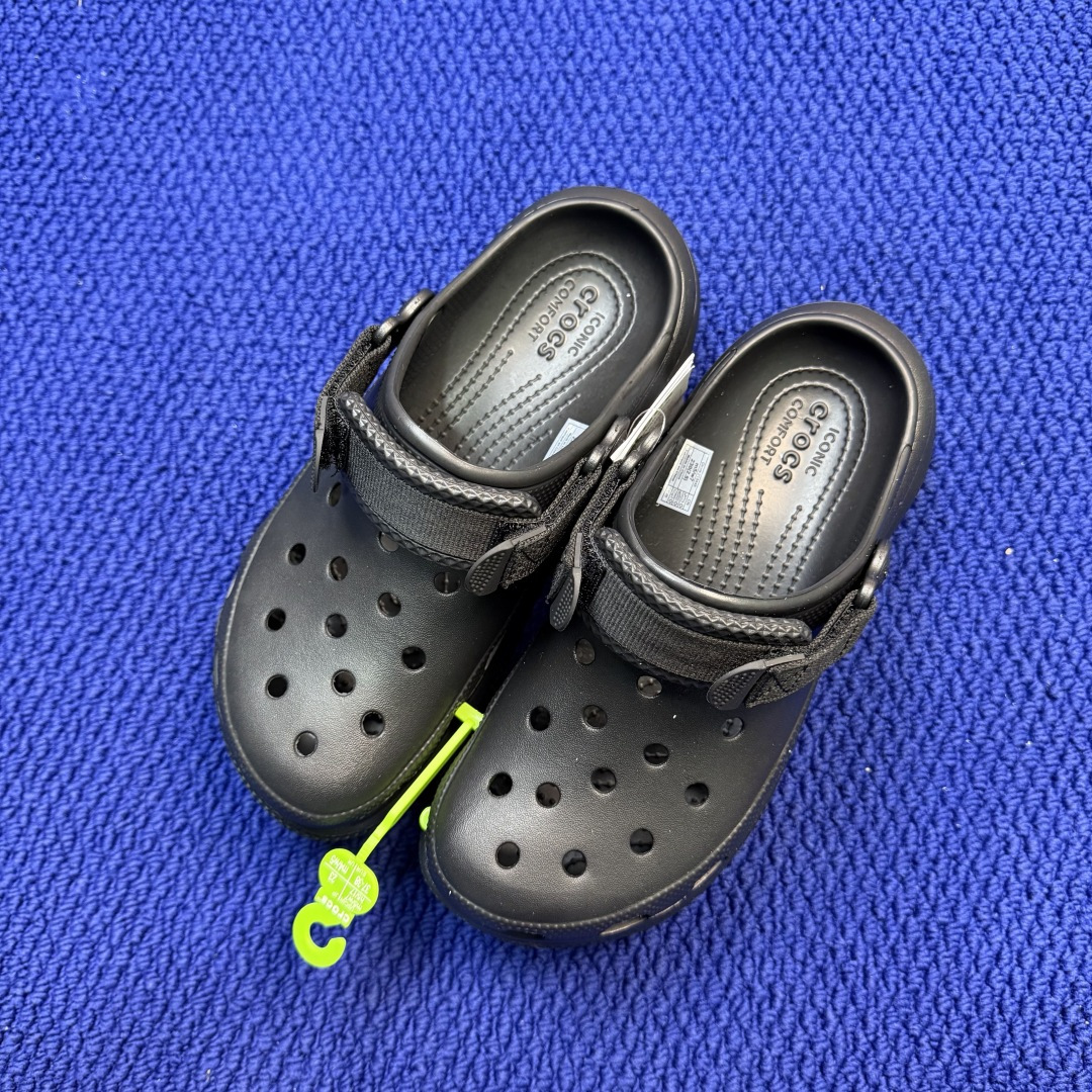 Crocs卡骆驰 洞洞鞋 运动泡芙4色原厂数据复模，双层注塑黑色 尺码：M3-M7 / 34-40M3=