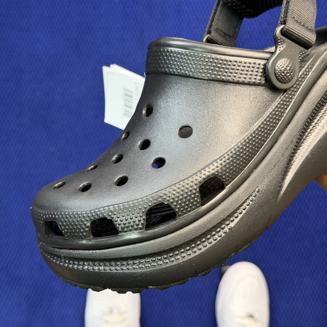 Crocs卡骆驰 洞洞鞋 运动泡芙4色原厂数据复模，双层注塑黑色 尺码：M3-M7 / 34-40M3=