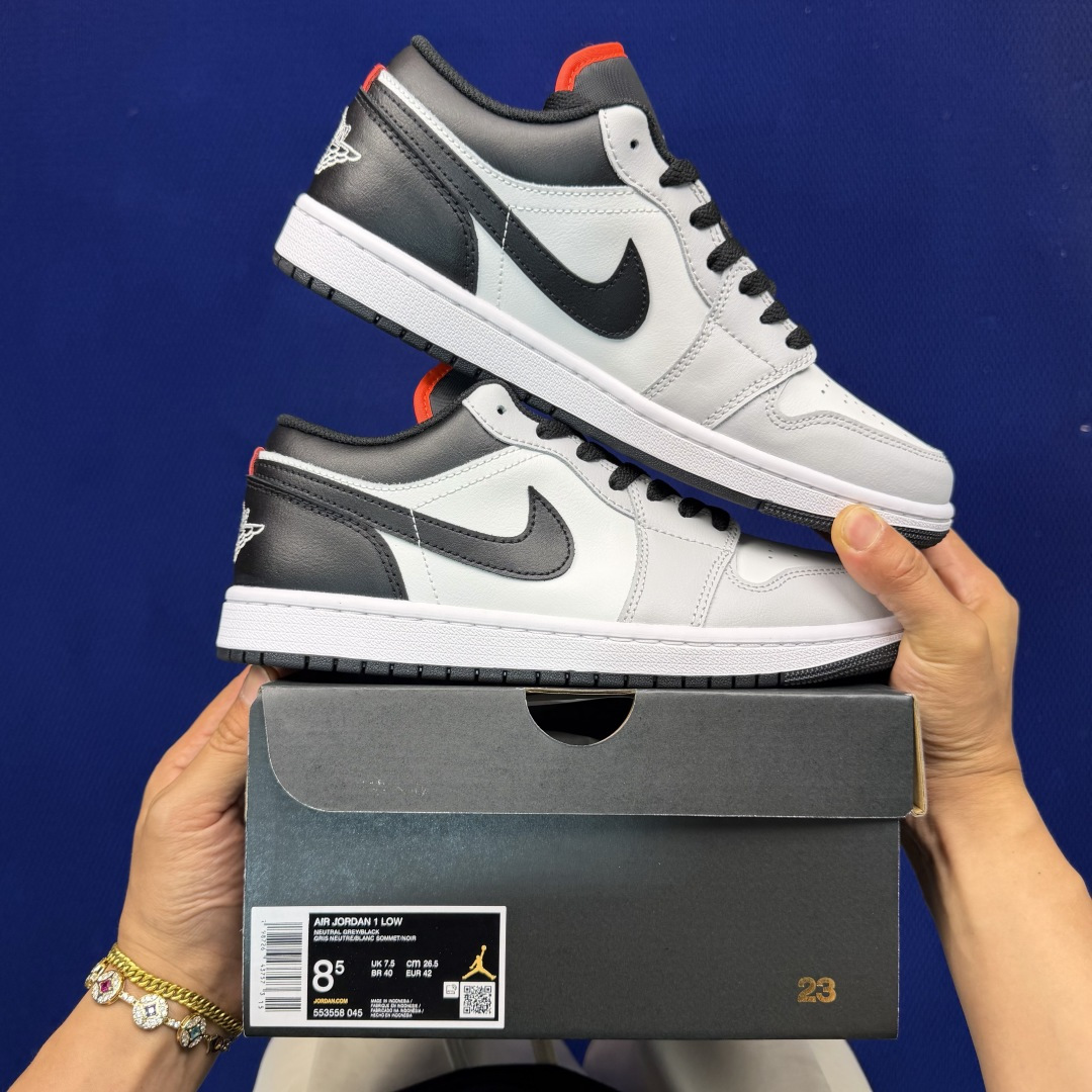 AJ1Low低帮：白黑色市售最强低帮 天花板品质！市面唯一正确版本 全鞋正品原材料-045 尺码40-4