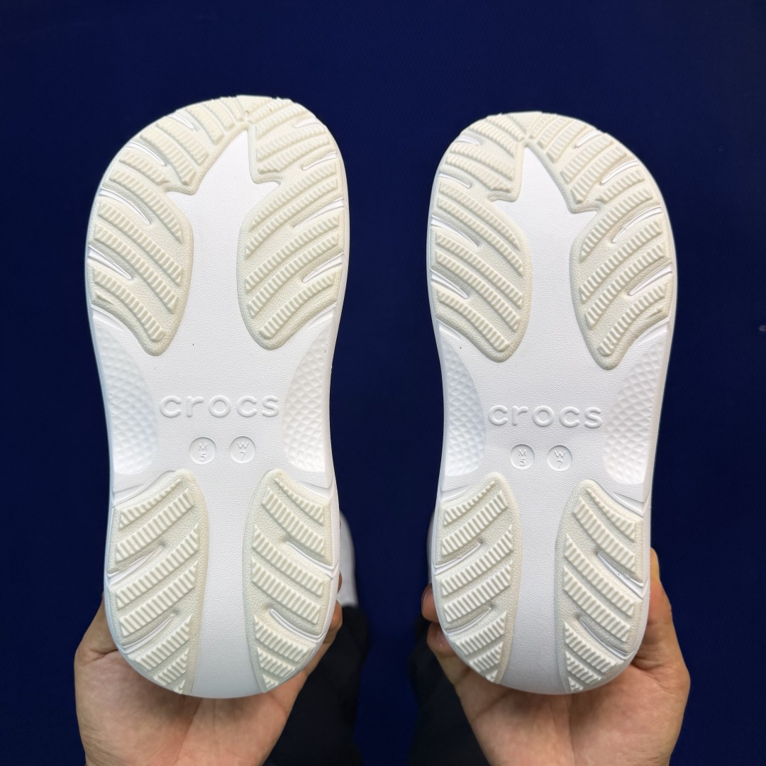 Crocs卡骆驰 洞洞鞋 运动泡芙4色原厂数据复模，双层注塑白色 尺码：M3-M7 / 34-40M3=