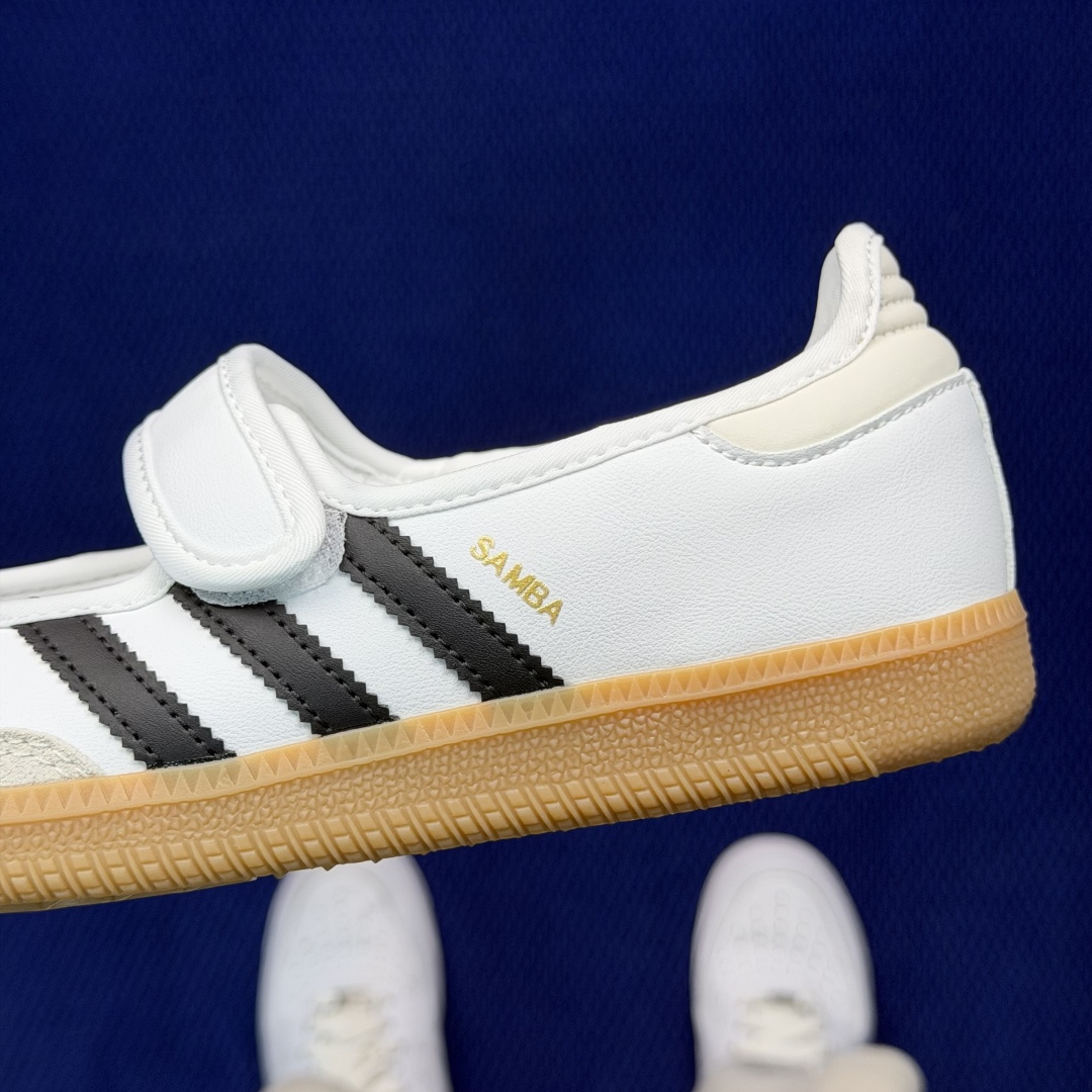 Adidas Originals Samba Jane 桑巴德训 玛丽珍舞鞋货号：JR1402 白色尺码