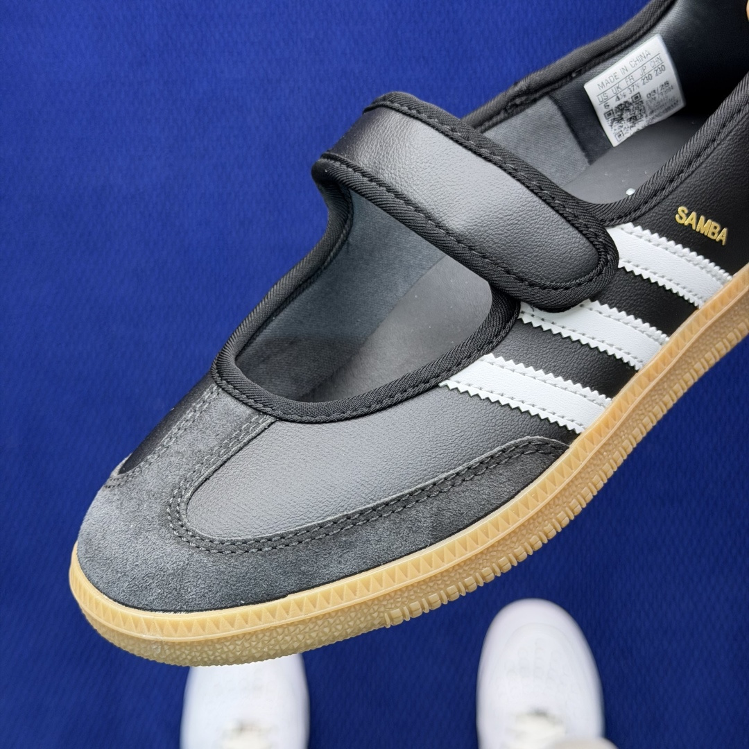 Adidas Originals Samba Jane 桑巴德训 玛丽珍舞鞋货号：JQ6445 黑色尺码