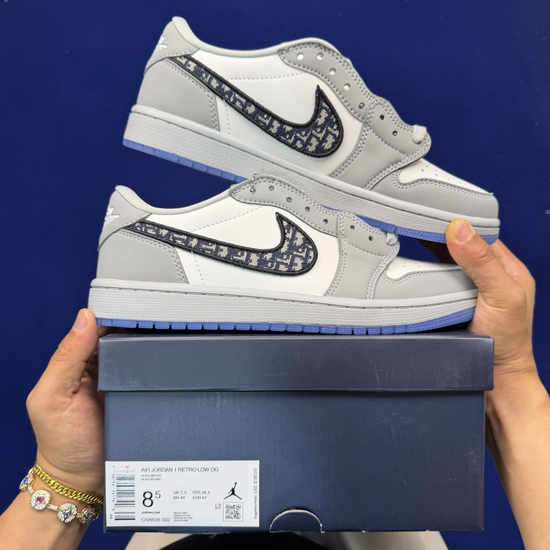 性价比头层aj1！低帮第43色！Nike Air Jordan 1 low 低帮 Dior联名货号CN8