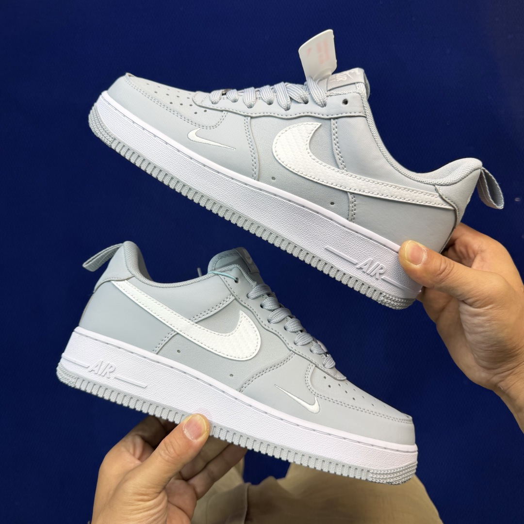 3A空军！第641色：灰白Nike Air Force 1 Low百分百原鞋开发！PT市场真正匠心空军！