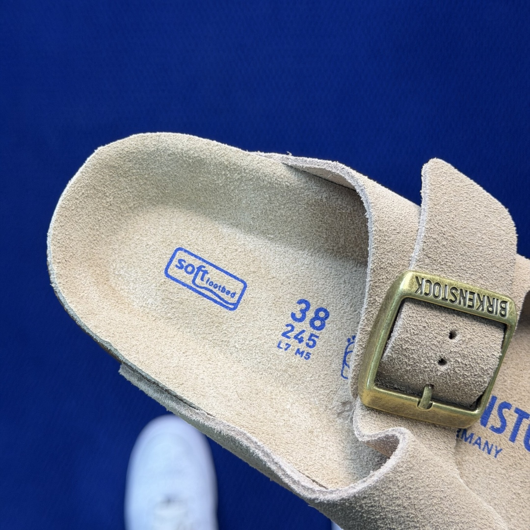 勃肯/博肯 Birkenstock Arizona 潮流柔软 舒适 防磨一字拖鞋真正软木塞大底！鞋底带颗