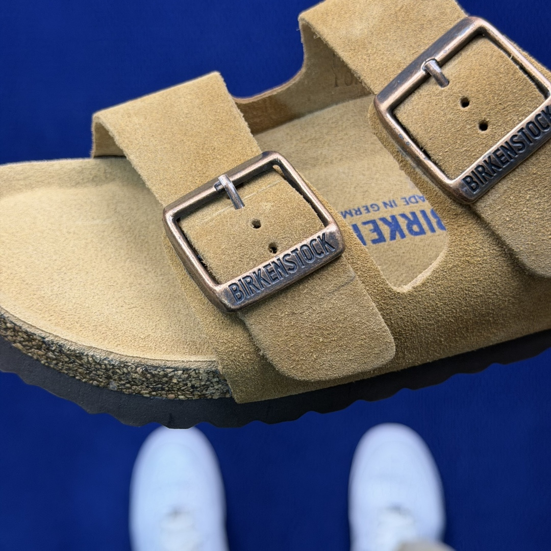 勃肯/博肯 Birkenstock Arizona 潮流柔软 舒适 防磨一字拖鞋真正软木塞大底！鞋底带颗