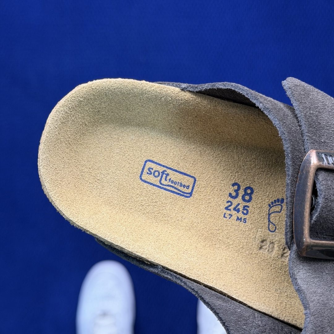 勃肯/博肯 Birkenstock Arizona 潮流柔软 舒适 防磨一字拖鞋真正软木塞大底！鞋底带颗