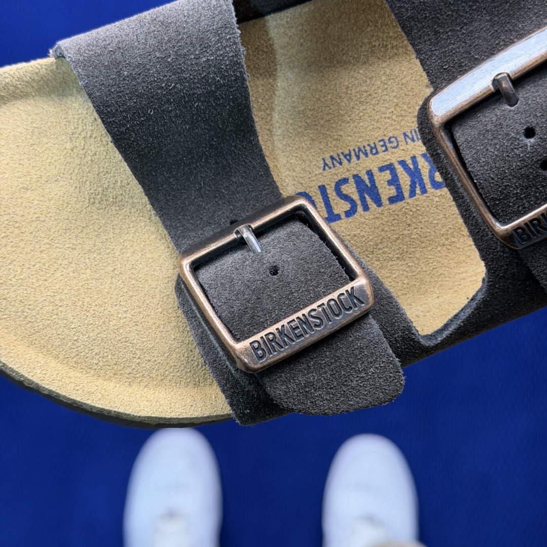 勃肯/博肯 Birkenstock Arizona 潮流柔软 舒适 防磨一字拖鞋真正软木塞大底！鞋底带颗