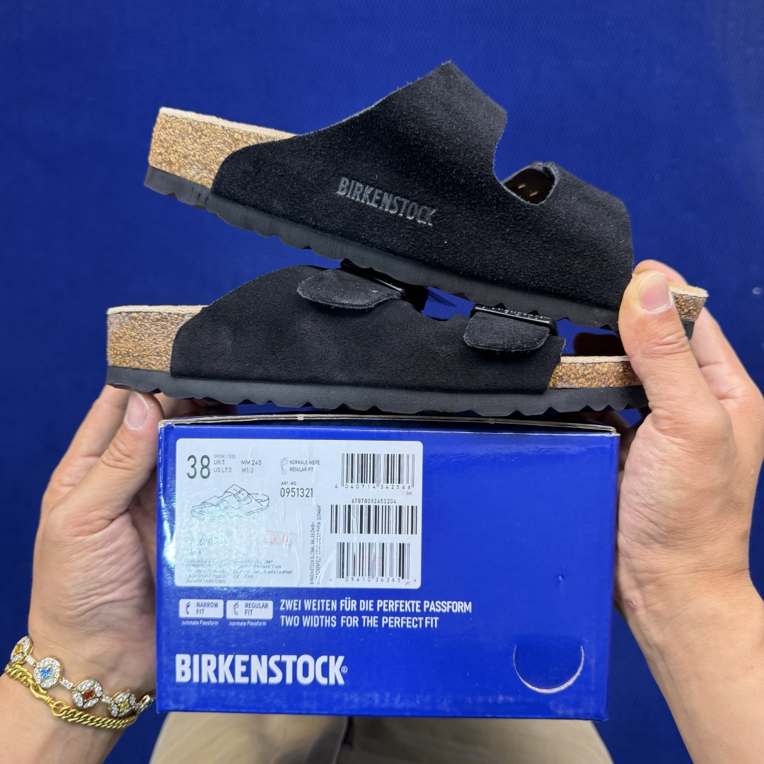 勃肯/博肯 Birkenstock Arizona 潮流柔软 舒适 防磨一字拖鞋真正软木塞大底！鞋底带颗