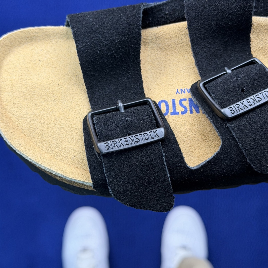 勃肯/博肯 Birkenstock Arizona 潮流柔软 舒适 防磨一字拖鞋真正软木塞大底！鞋底带颗