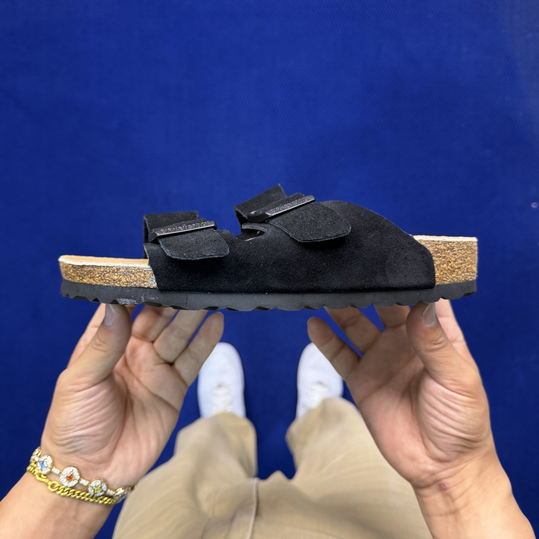 勃肯/博肯 Birkenstock Arizona 潮流柔软 舒适 防磨一字拖鞋真正软木塞大底！鞋底带颗