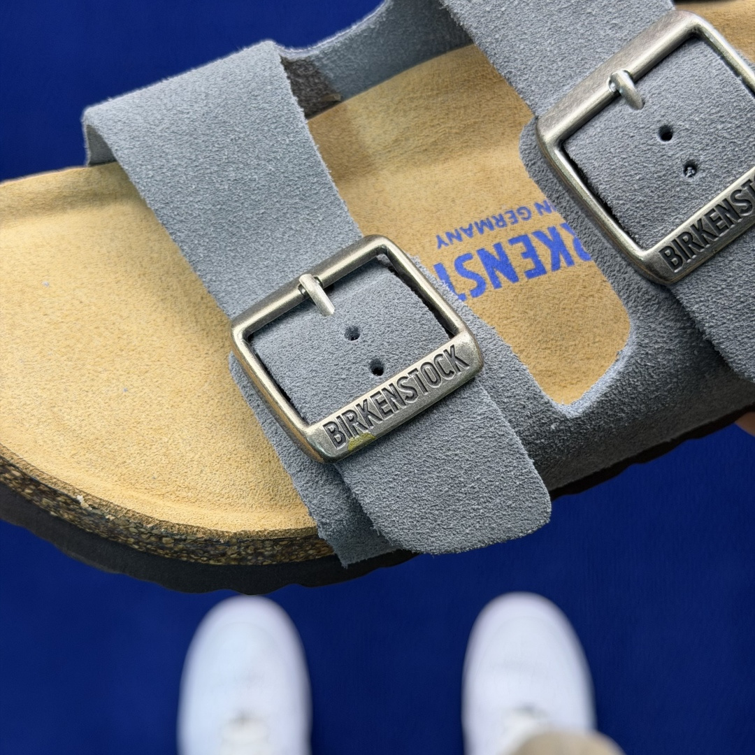 勃肯/博肯 Birkenstock Arizona 潮流柔软 舒适 防磨一字拖鞋真正软木塞大底！鞋底带颗