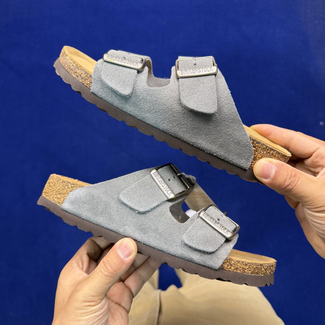勃肯/博肯 Birkenstock Arizona 潮流柔软 舒适 防磨一字拖鞋真正软木塞大底！鞋底带颗