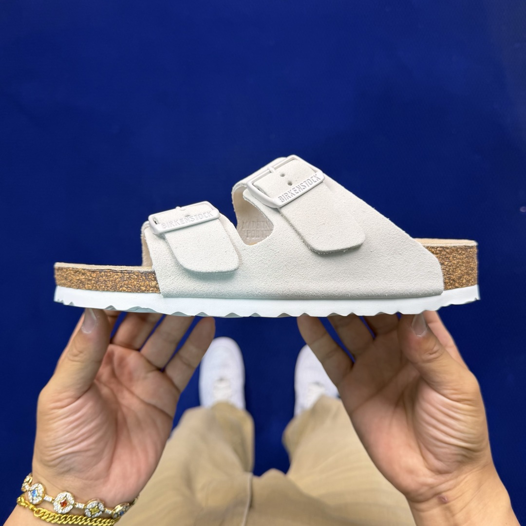 勃肯/博肯 Birkenstock Arizona 潮流柔软 舒适 防磨一字拖鞋真正软木塞大底！鞋底带颗