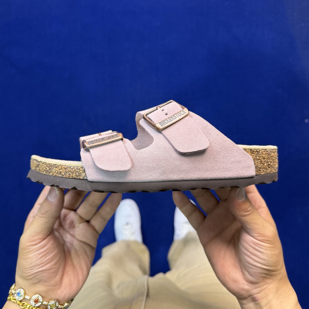 勃肯/博肯 Birkenstock Arizona 潮流柔软 舒适 防磨一字拖鞋真正软木塞大底！鞋底带颗