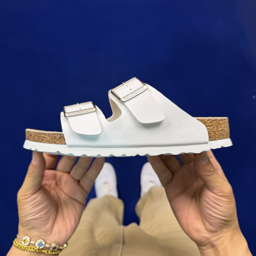 勃肯/博肯 Birkenstock Arizona 潮流柔软 舒适 防磨一字拖鞋真正软木塞大底！鞋底带颗