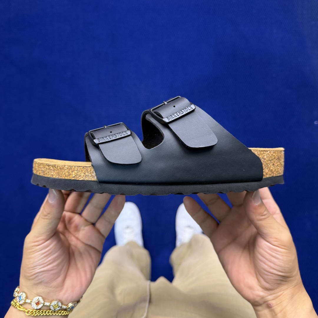 勃肯/博肯 Birkenstock Arizona 潮流柔软 舒适 防磨一字拖鞋真正软木塞大底！鞋底带颗