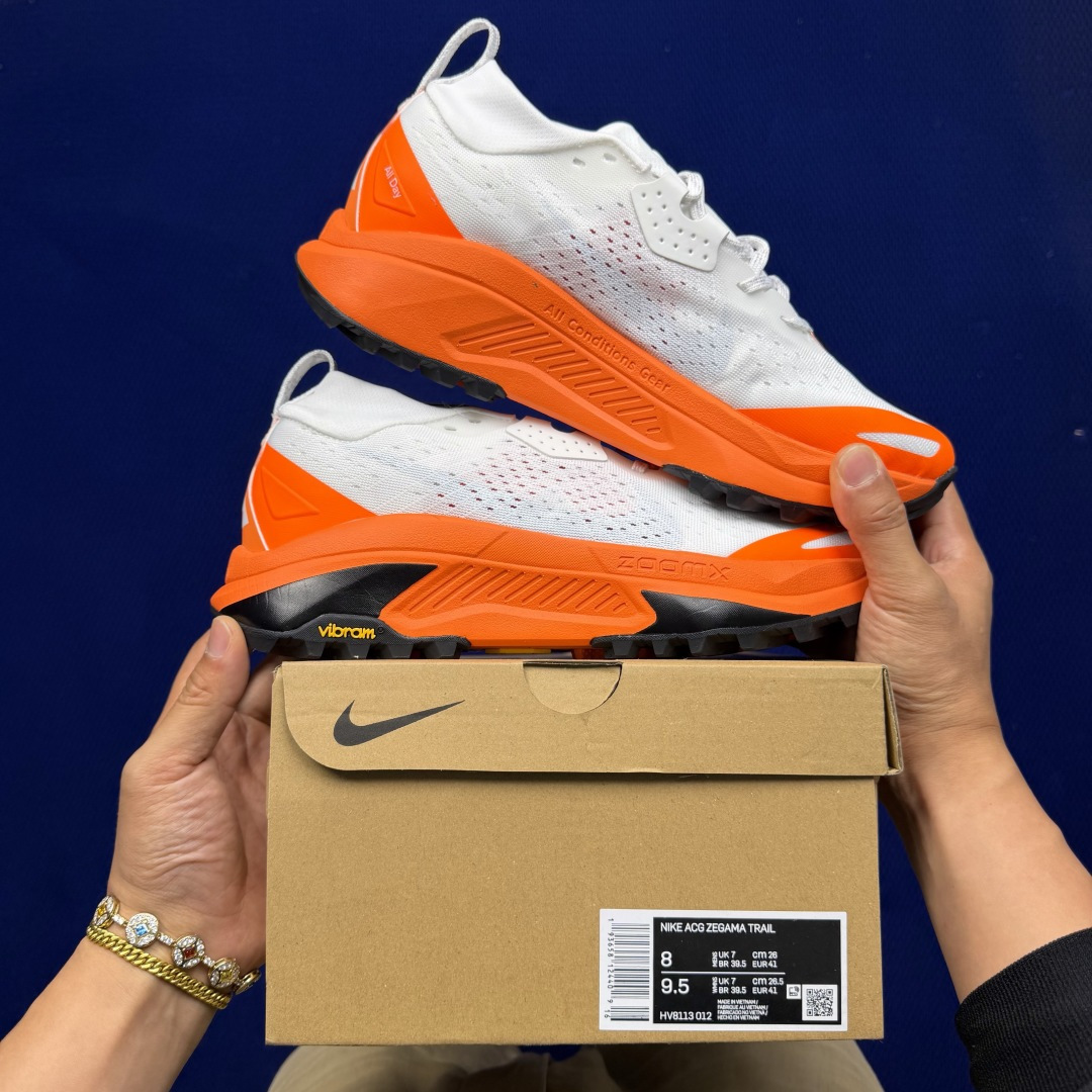 Nike ACG Zegama 越野跑鞋 第11色:白橘货号：HV8113-012尺码：36-45带半码