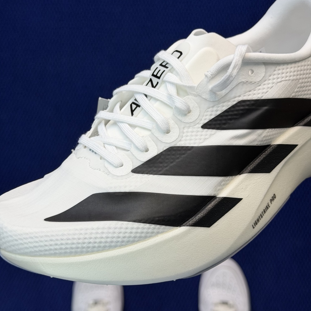 新版 AD Adizero Evo SL 阿迪达斯马拉松跑步鞋轻量Q弹缓震跑鞋新体验！第34色:白黑货号