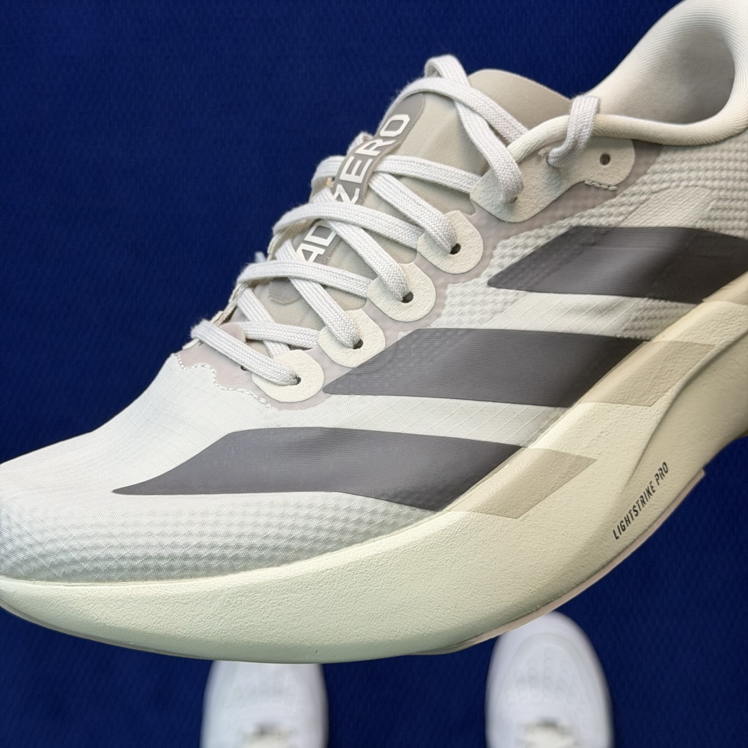 新版 AD Adizero Evo SL 阿迪达斯马拉松跑步鞋轻量Q弹缓震跑鞋新体验！第35色:灰褐色货