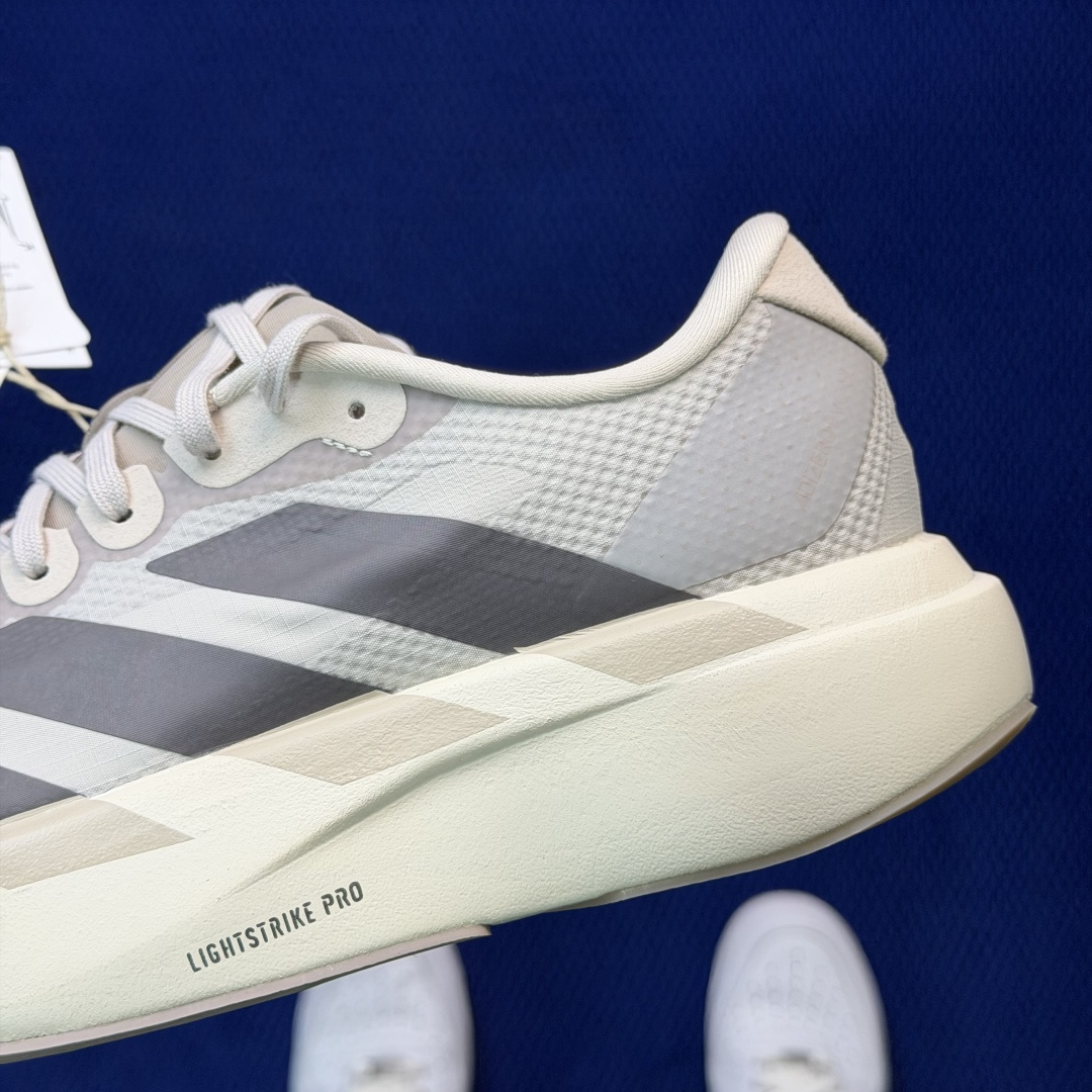 新版 AD Adizero Evo SL 阿迪达斯马拉松跑步鞋轻量Q弹缓震跑鞋新体验！第35色:灰褐色货