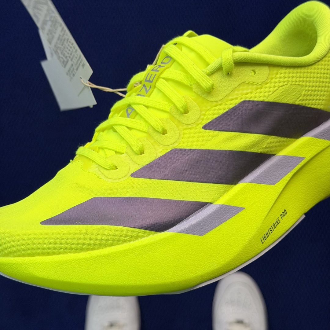 新版 AD Adizero Evo SL 阿迪达斯马拉松跑步鞋轻量Q弹缓震跑鞋新体验！第36色:荧光绿货