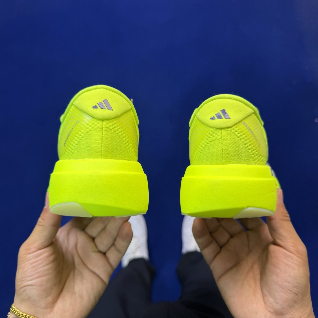 新版 AD Adizero Evo SL 阿迪达斯马拉松跑步鞋轻量Q弹缓震跑鞋新体验！第36色:荧光绿货
