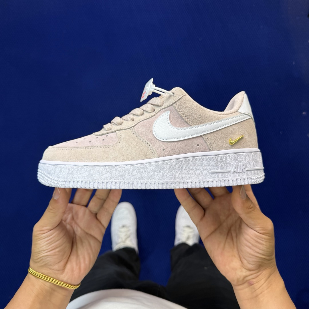3A空军！第643色：麂皮粉色Nike Air Force 1 Low百分百原鞋开发！PT市场真正匠心空