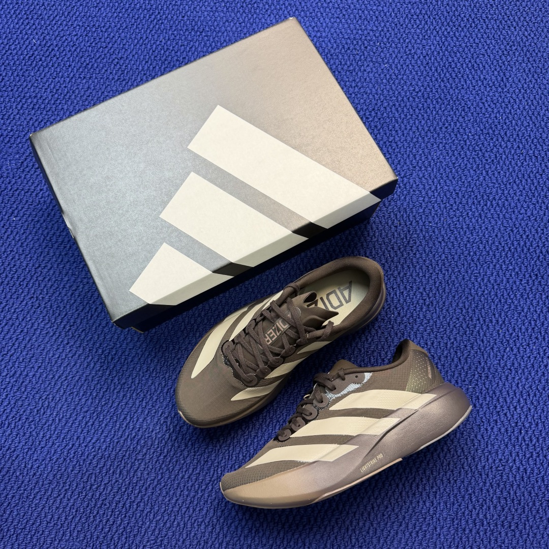 新版 AD Adizero Evo SL 阿迪达斯马拉松跑步鞋轻量Q弹缓震跑鞋新体验！第37色:褐色货号