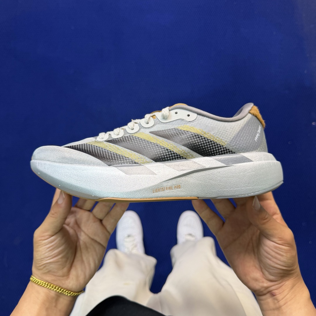 新版 AD Adizero Evo SL 阿迪达斯马拉松跑步鞋轻量Q弹缓震跑鞋新体验！第38色:CNY马