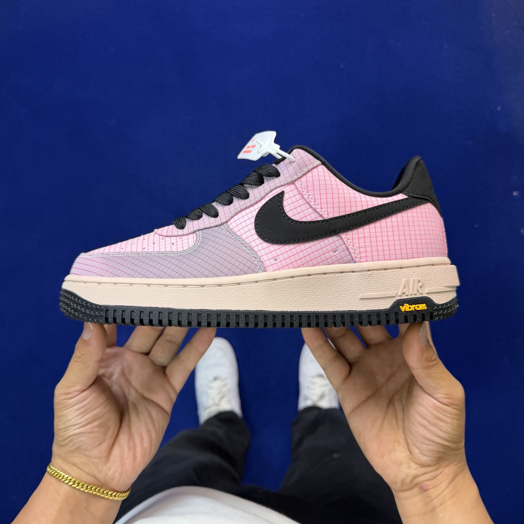 3A空军！第645色：V底GTX防水机能粉红黑Nike Air Force 1 Low百分百原鞋开发！P