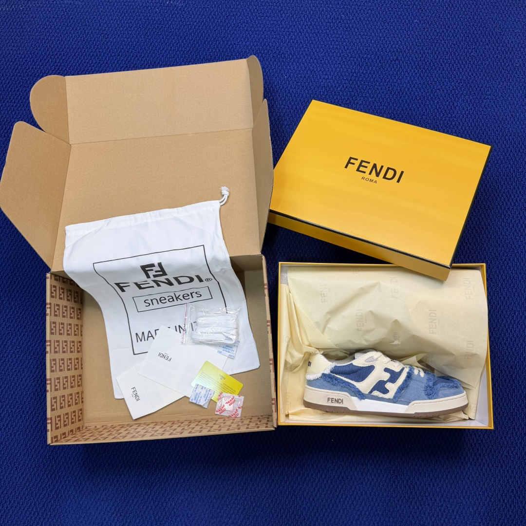 Fendi芬迪情侣款板鞋41色！#全身20几个细节点全部做到一致还原 吊打市面所有版本 独家原装套装配件
