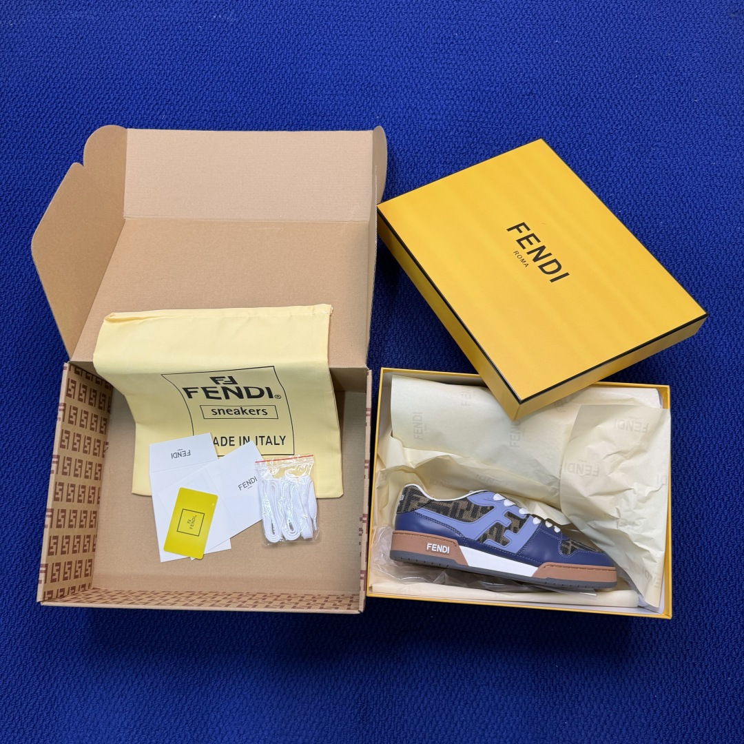 Fendi芬迪情侣款板鞋41色！#全身20几个细节点全部做到一致还原 吊打市面所有版本 独家原装套装配件