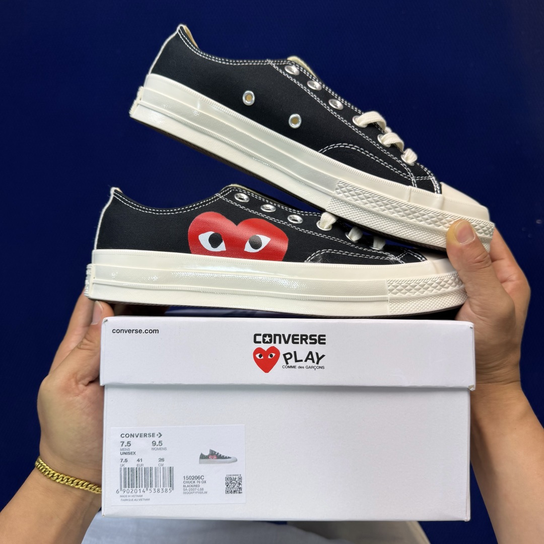 虎扑版‼️匡威川久保玲黑色低帮！CConverse 匡威 Chuck 70 1970S 帆布休闲板鞋行业