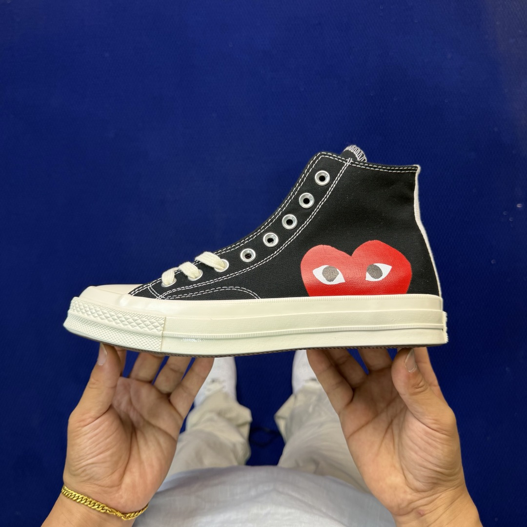 虎扑版‼️匡威川久保玲黑色高帮CConverse 匡威 Chuck 70 1970S 帆布休闲板鞋行业一
