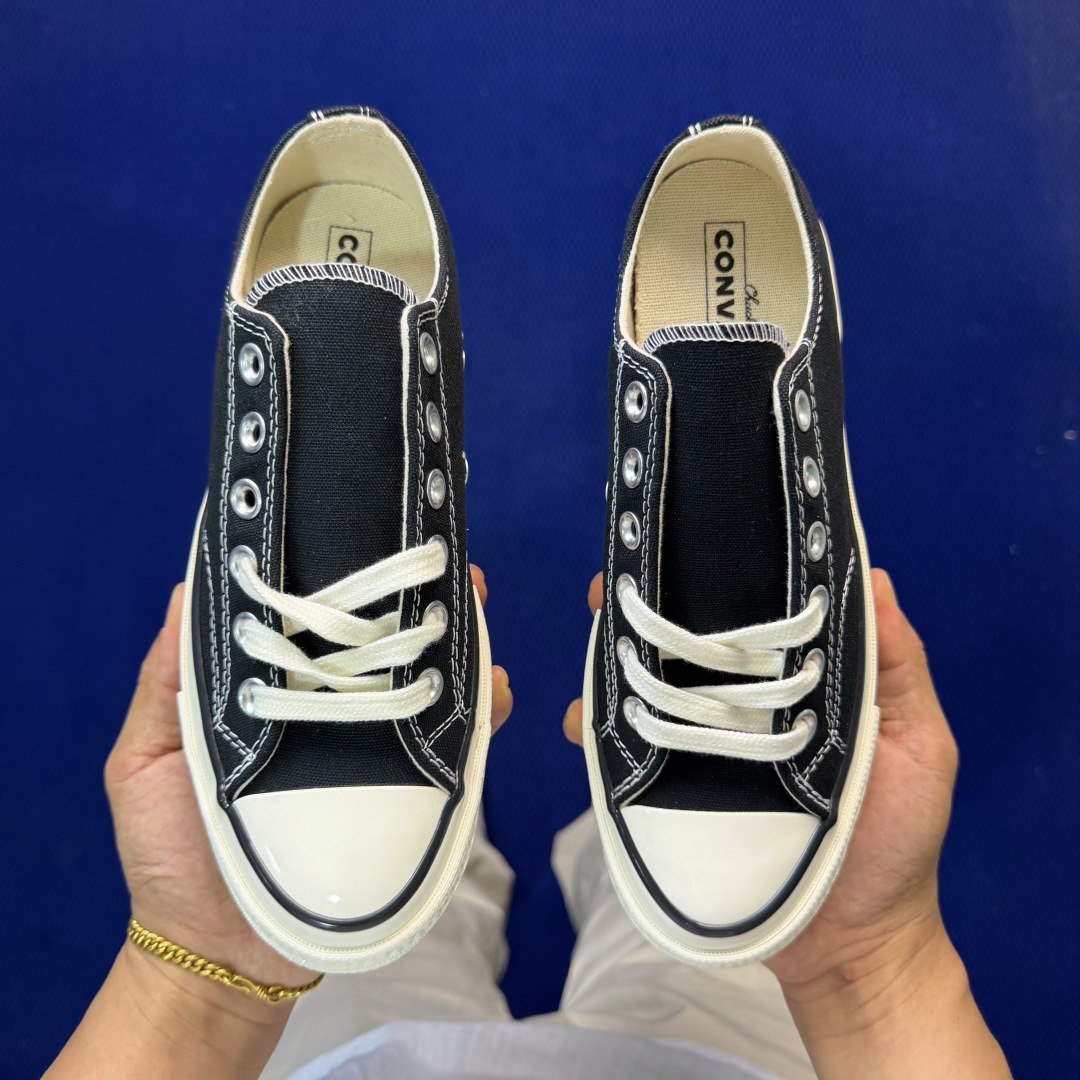 虎扑版‼️匡威黑色低帮！CConverse 匡威 Chuck 70 1970S 帆布休闲板鞋行业一线头部