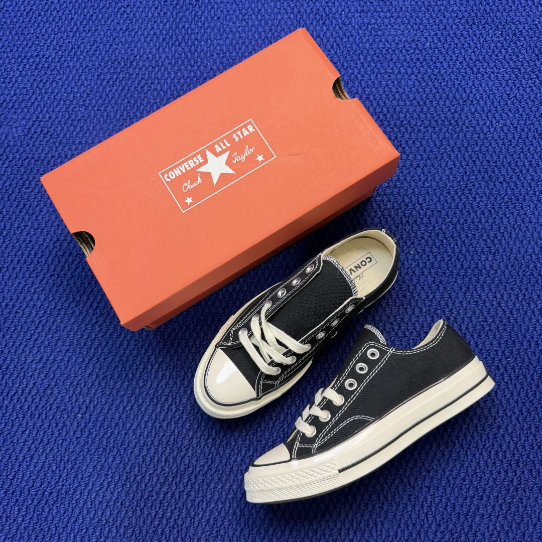 虎扑版‼️匡威黑色低帮！CConverse 匡威 Chuck 70 1970S 帆布休闲板鞋行业一线头部