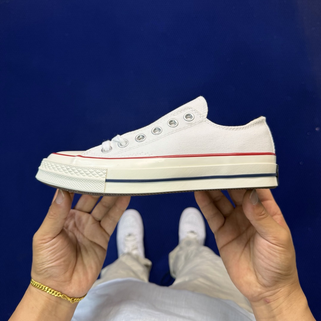 虎扑版‼️匡威白色低帮！CConverse 匡威 Chuck 70 1970S 帆布休闲板鞋行业一线头部