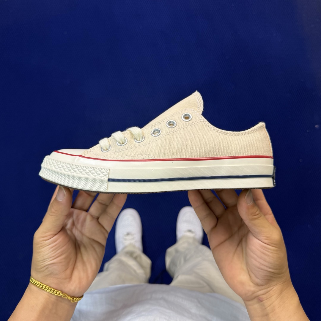 虎扑版‼️匡威米色低帮！CConverse 匡威 Chuck 70 1970S 帆布休闲板鞋行业一线头部
