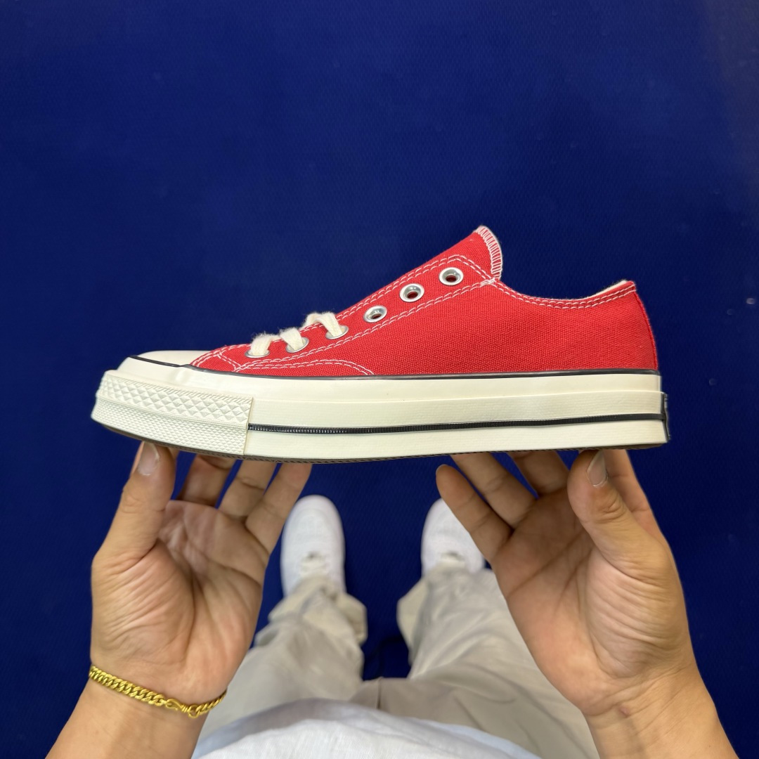 虎扑版‼️匡威红色低帮！A10276CConverse 匡威 Chuck 70 1970S 帆布休闲板鞋
