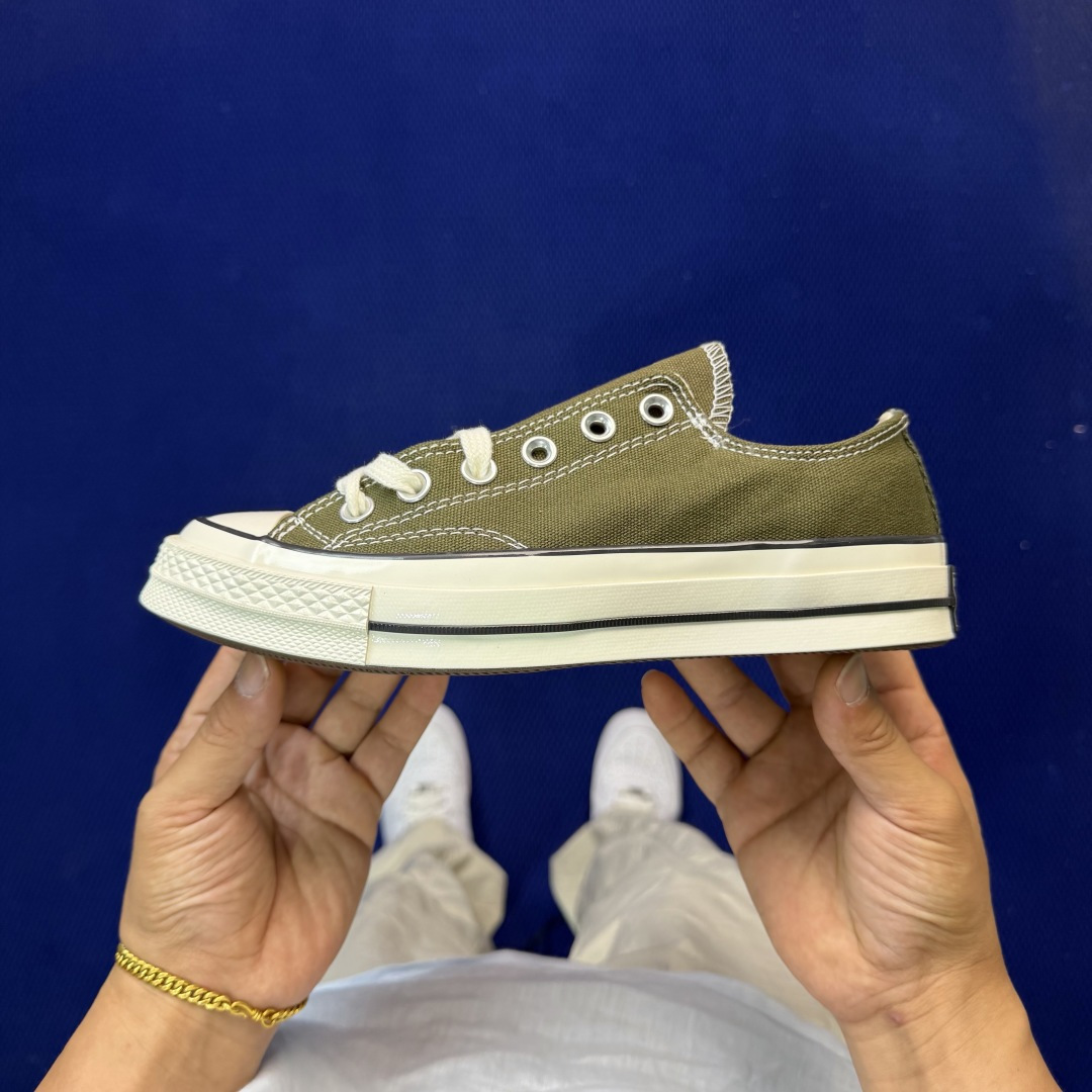 虎扑版‼️匡威军绿低帮！CConverse 匡威 Chuck 70 1970S 帆布休闲板鞋行业一线头部