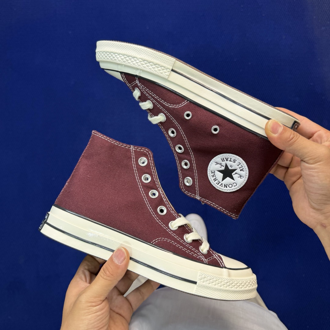 虎扑版‼️匡威酒红高帮！CConverse 匡威 Chuck 70 1970S 帆布休闲板鞋行业一线头部