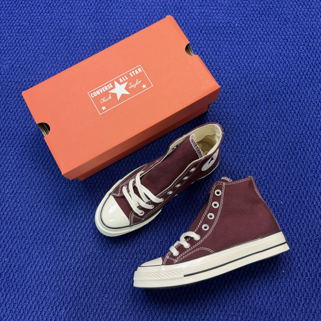 虎扑版‼️匡威酒红高帮！CConverse 匡威 Chuck 70 1970S 帆布休闲板鞋行业一线头部