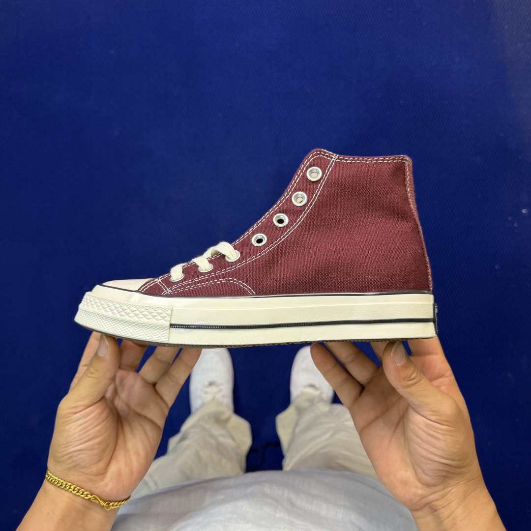 虎扑版‼️匡威酒红高帮！CConverse 匡威 Chuck 70 1970S 帆布休闲板鞋行业一线头部
