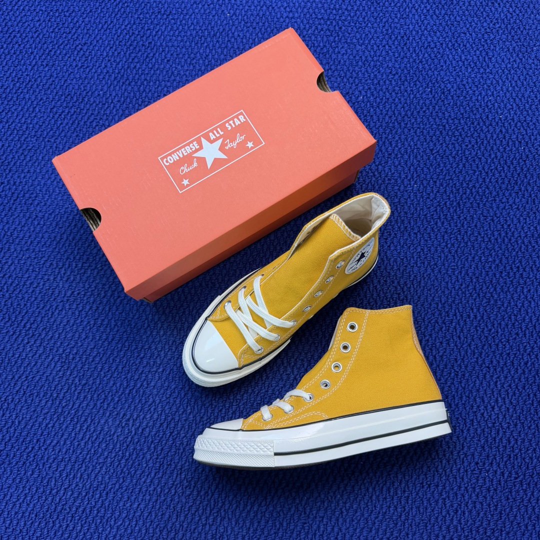 虎扑版‼️匡威黄色高帮！CConverse 匡威 Chuck 70 1970S 帆布休闲板鞋行业一线头部