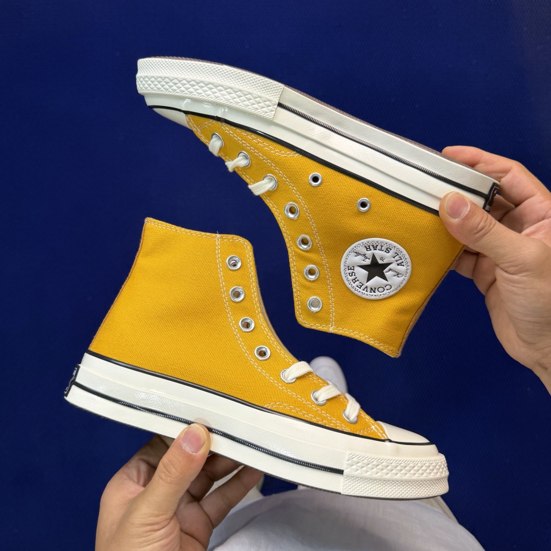 虎扑版‼️匡威黄色高帮！CConverse 匡威 Chuck 70 1970S 帆布休闲板鞋行业一线头部